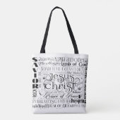 Namen van Jesus Typography Canvas tas (Achterkant)