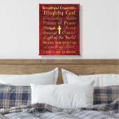 Namen van Jesus Wrapped Canvas Print (Insitu (Slaapkamer))