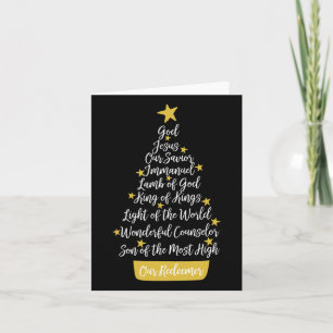 Namen van Jezus Christelijk Geloof Kerstboom Chri Kaart