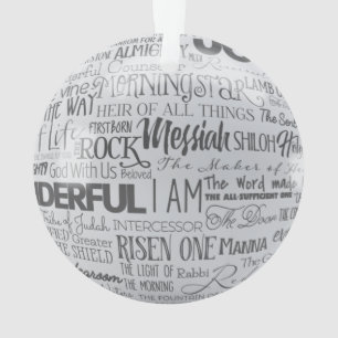 Namen van Jezus Christelijke kerstversiering Ornament