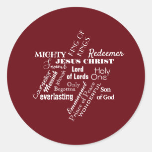 Namen van Jezus Kerst sticker