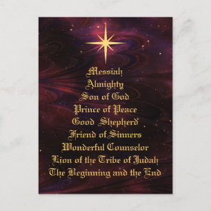 Namen van Jezus - Kerstmis Briefkaart