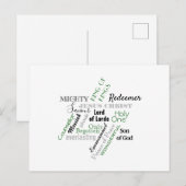 Namen van Jezus Kerstmis Briefkaart (Voorkant / Achterkant)