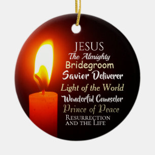 Namen van Jezus Kerstmis, Prins of Peace, Savior Keramisch Ornament