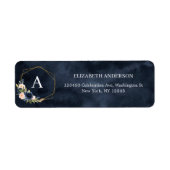 Namen van marinemonogrammoonmonogram met platte bl etiket (Voorkant)