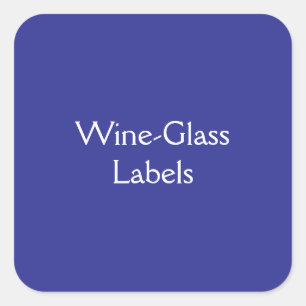 namen van wijnglas vierkante sticker