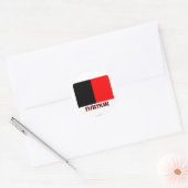 Namen Vlag met Naam Ronde Sticker (Envelop)
