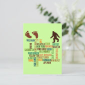 Namen voor Bigfoot Briefkaart (Staand voorkant)