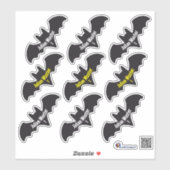 Namensaufkleber Fledermaus | 9 Kontur - Sticker (Vel)