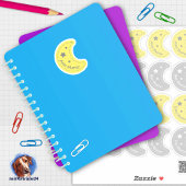 Namensaufkleber Kleiner Mond | 24 Form - Aufkleber Sticker