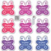 Namenssticker Schmetterlinge | 9 Form - Aufkleber Sticker (Voorkant)