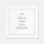 Names Date Message Black White Infinity Cocktail Servet (Voorkant)