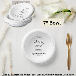 Names Date Message Black White Infinity Scroll, 7" Papieren Kommen