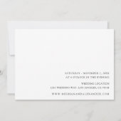 Names Modern Photo 8H Wedding Kaart (Achterkant)