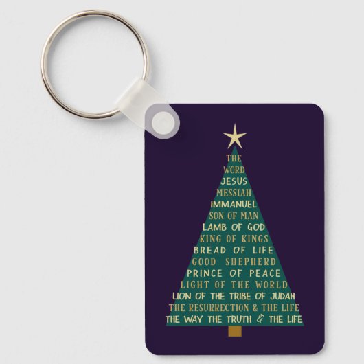 Names of Jesus Christmas Tree Sleutelhanger (Voorkant)