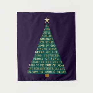 Names of Jesus Christmas Tree Wandkleed