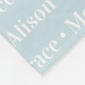 Names Pattern Modern Trendy Script van gezinslid Fleece Deken (Hoek)