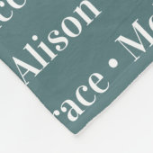 Names Pattern Modern Trendy Script van gezinslid Fleece Deken (Hoek)