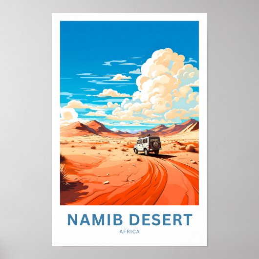 Namib Desert Africa Travel Poster (Devant)