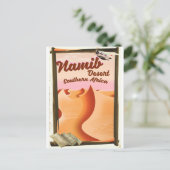 Namib Desert, Zuid-Afrika reisposter Briefkaart (Staand voorkant)