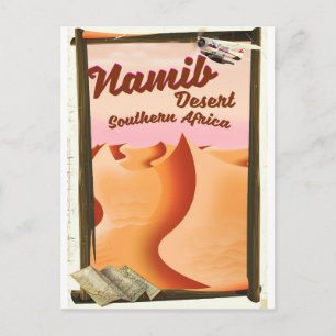 Namib Desert, Zuid-Afrika reisposter Briefkaart