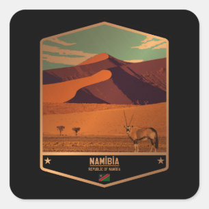 Namibia Vierkante Sticker