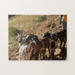 Namibië Afrika Namibisch Landschap Geiten Legpuzzel