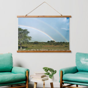 Namibië dubbele regenboog hangend wandkleed