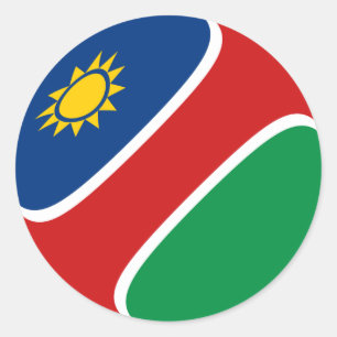 Namibië Fisheye Vlag Sticker