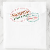 Namibië is daar geweest ovale sticker (Tas)
