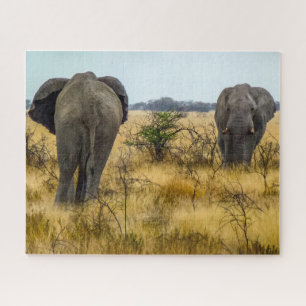 Namibie Jigsaw Puzzle - éléphants sauvages dans 