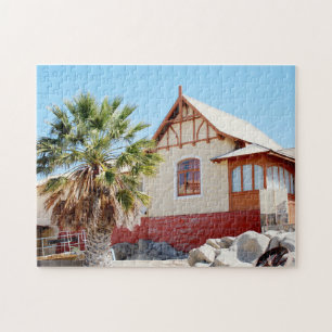 Namibië Lüderitz Architecture House Palm Tree Legpuzzel