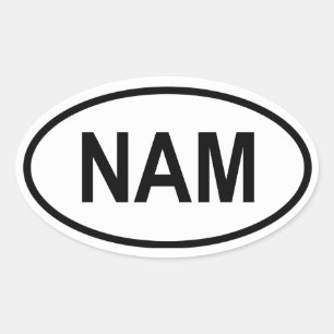 Namibië "NAM" Ovale Sticker
