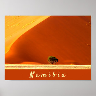 Namibië rode duinen van Sossusvlei foto met tekst Poster