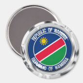 Namibië Round Emblem Magneet (Voorkant / Achterkant)