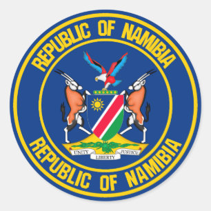 Namibië Round Emblem Ronde Sticker