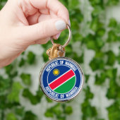 Namibië Round Emblem Sleutelhanger (Hand)