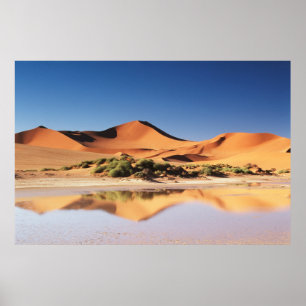 Namibië, Sossusvlei-regio, Zandduinen in woestijn Poster