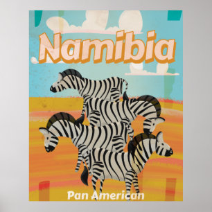 Namibië Vintage Reisposter Poster