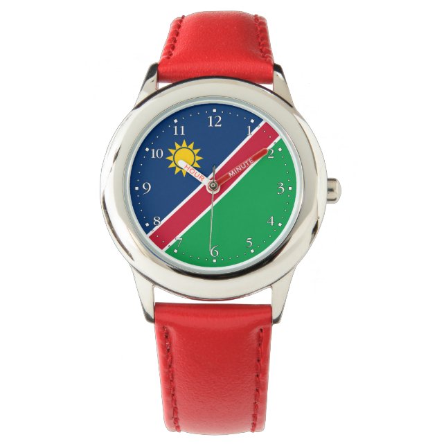 Namibië vlag horloge (Voorkant)