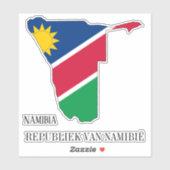 Namibië-vlag — Patriottisch Sticker (Vel)
