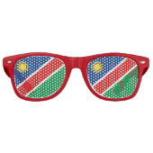 Namibië vlag retro zonnebril (Voorkant)