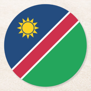 Namibië vlag ronde kartonnen onderzetter