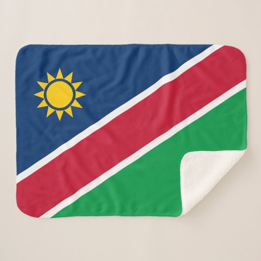 Namibië vlag sherpa deken (Voorkant (horizontaal))