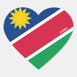 Namibië vlag Splendid Patriotic Hart Sticker