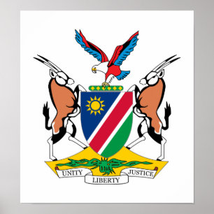 Namibië wapenschild poster