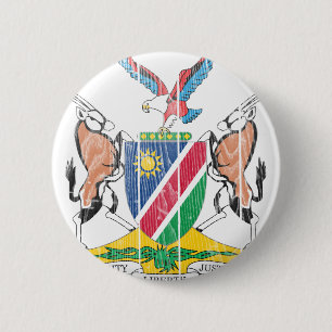 Namibië wapenschild ronde button 5,7 cm