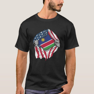 Namibisch bloed in Namibië Vlag T-shirt
