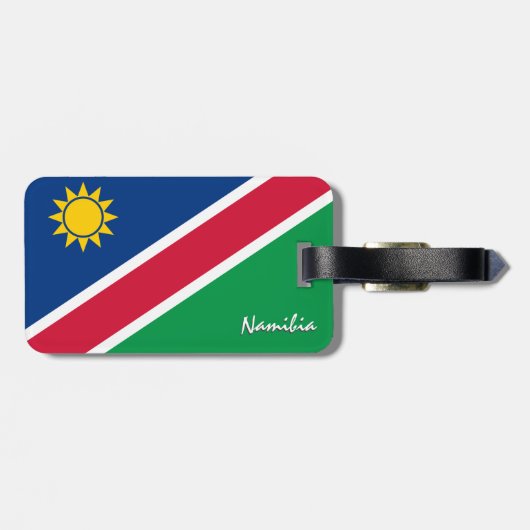 Namibische Bagagelabels, patriottische Namibische Bagagelabel (Achterkant horizontaal)