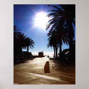 namiddag in het strand van Hermosa Poster